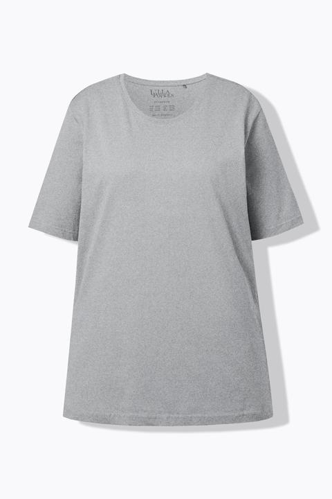 Actual product image Ulla Popken Basic Round Neck Short Sleeve Relaxed Fit Tee (68)