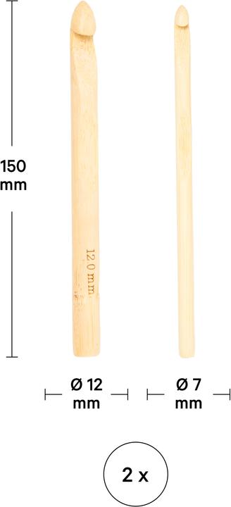 Image du produit Lalana Crochet 12 / 7 mm, 2 pièces