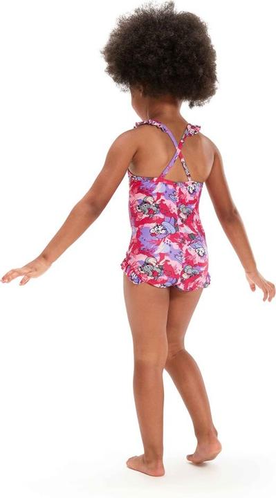 Actual product image Speedo Baby Girls Learn To Swim Printed Thin Strap Frill One Piece Swimsuit (92)