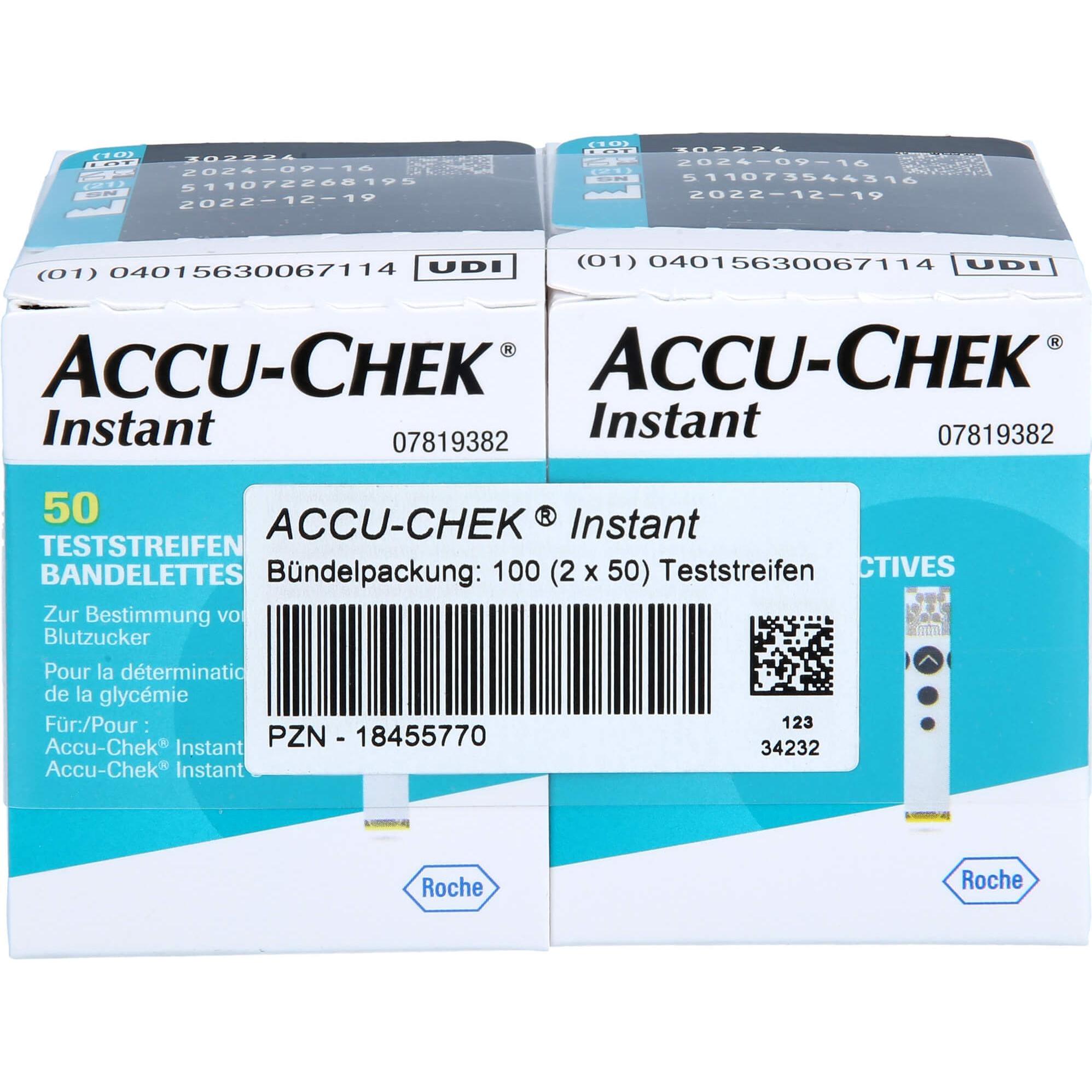 Thumbnail - Roche, Bluttest, Accu-chek Instant Teststr, 2X50 St TTR (Teststreifen)