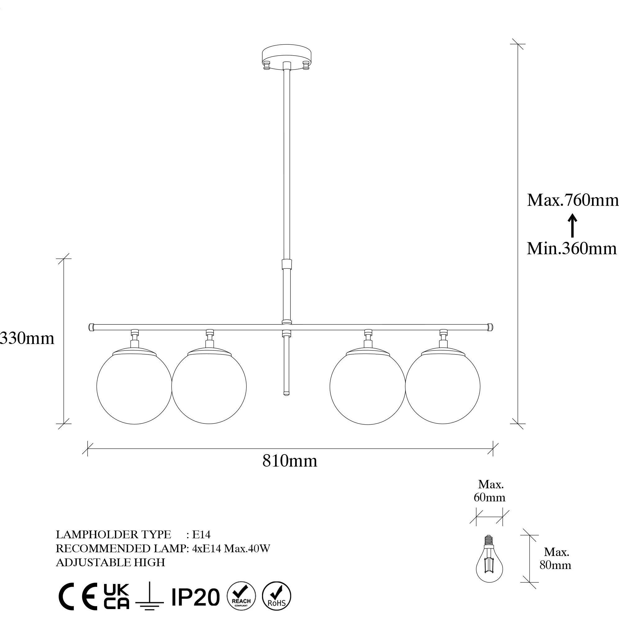 Thumbnail - Opviq, Pendelleuchte, Kelly (E14)