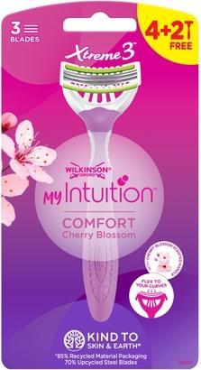 Productafbeelding Wilkinson My Intuition Xtreme 3 Comfort Cherryossom Wegwerpscheermesjes Voor Vrouwen 6Pcs