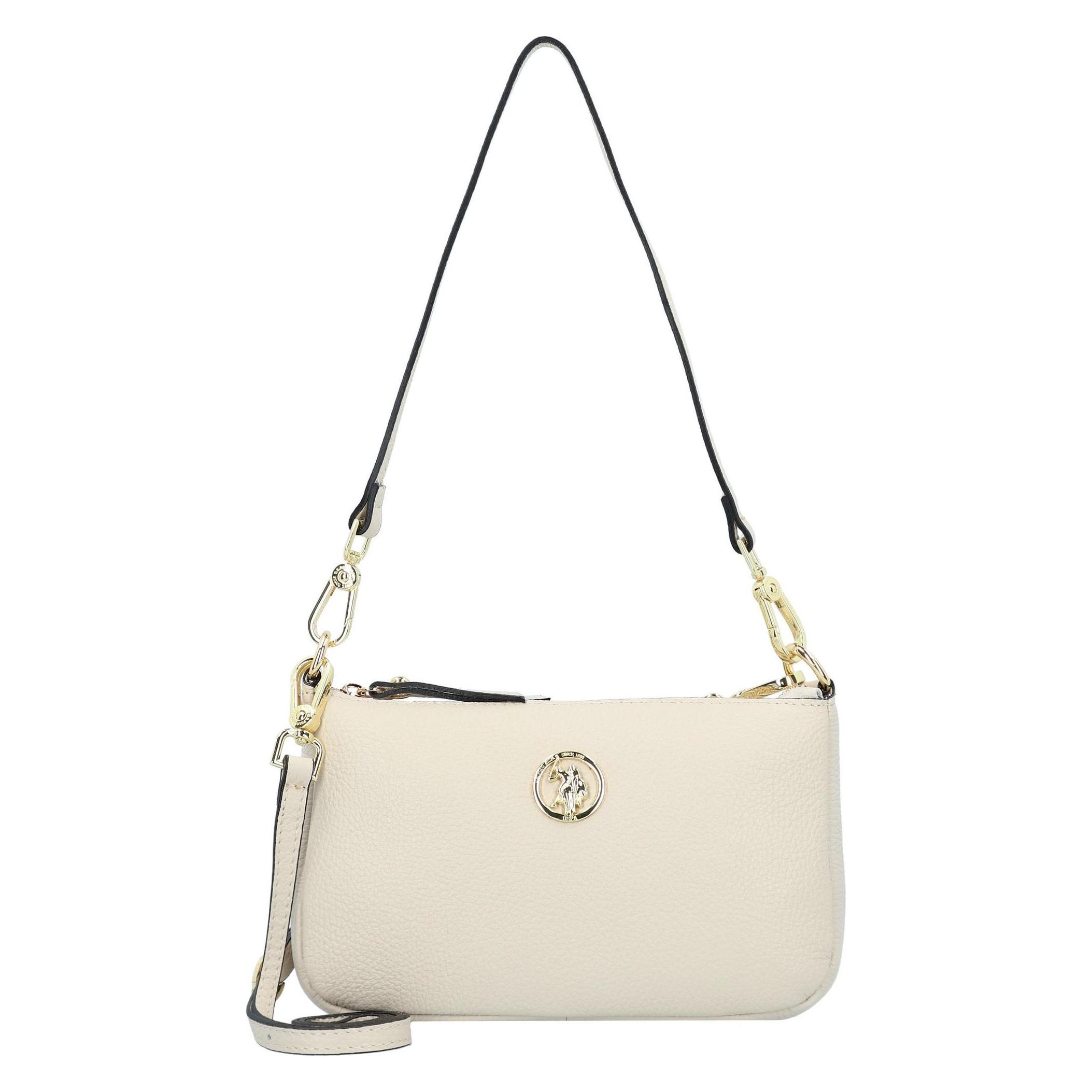 U.S. Polo, Handtasche, Arlington Schultertasche Leder 24 Cm, Weiss