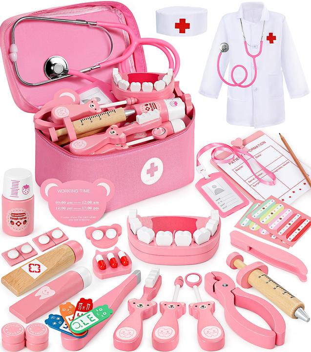Immagine prodotto Activity Board Valigetta del dottore per bambini, set da gioco in legno, valigetta del dottore per bambini