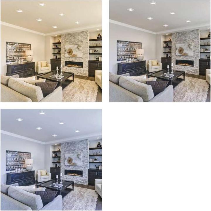 Actual product image Emos Surface-mounted LED light NEXXO, square, white, 7.6W, with Change CCT (680 lm)