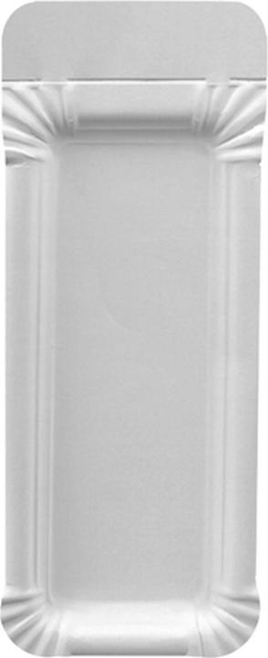 Actual product image Papstar Sausage board "pure" rectangular, 80 x 210 mm, white (25x)