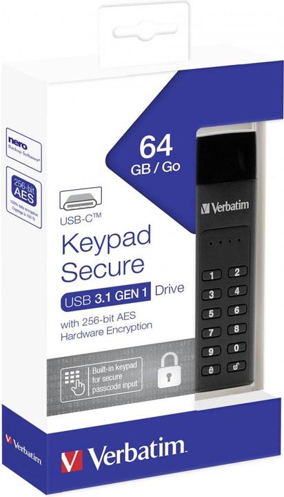 Produktbild Verbatim Keypad Secure (64 GB, USB-C)
