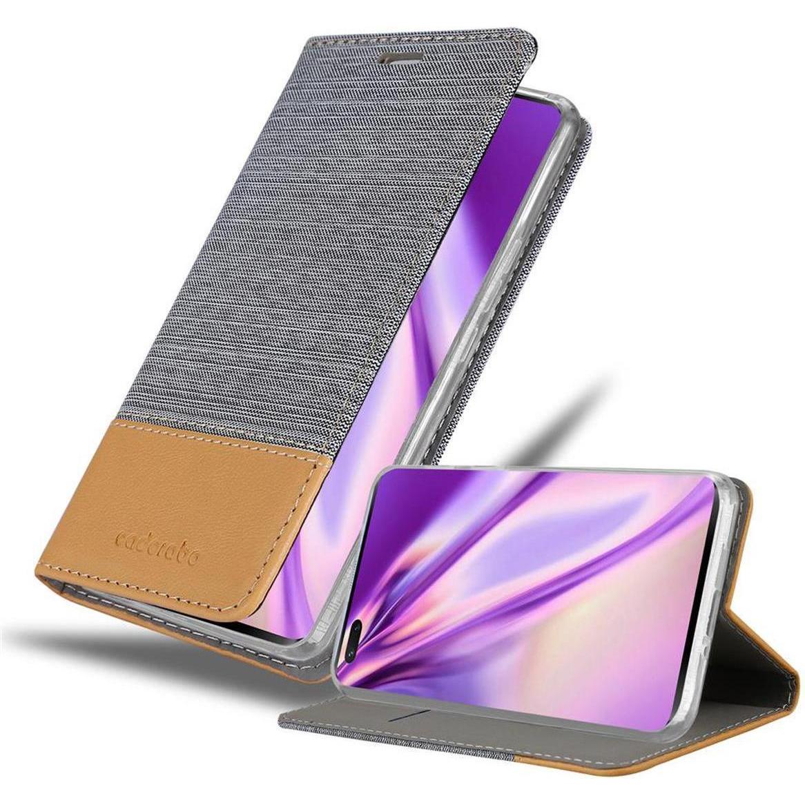 Cadorabo Jeans Optik (Huawei Nova 7 Pro 5G), Smartphone Hülle, Grau, Braun