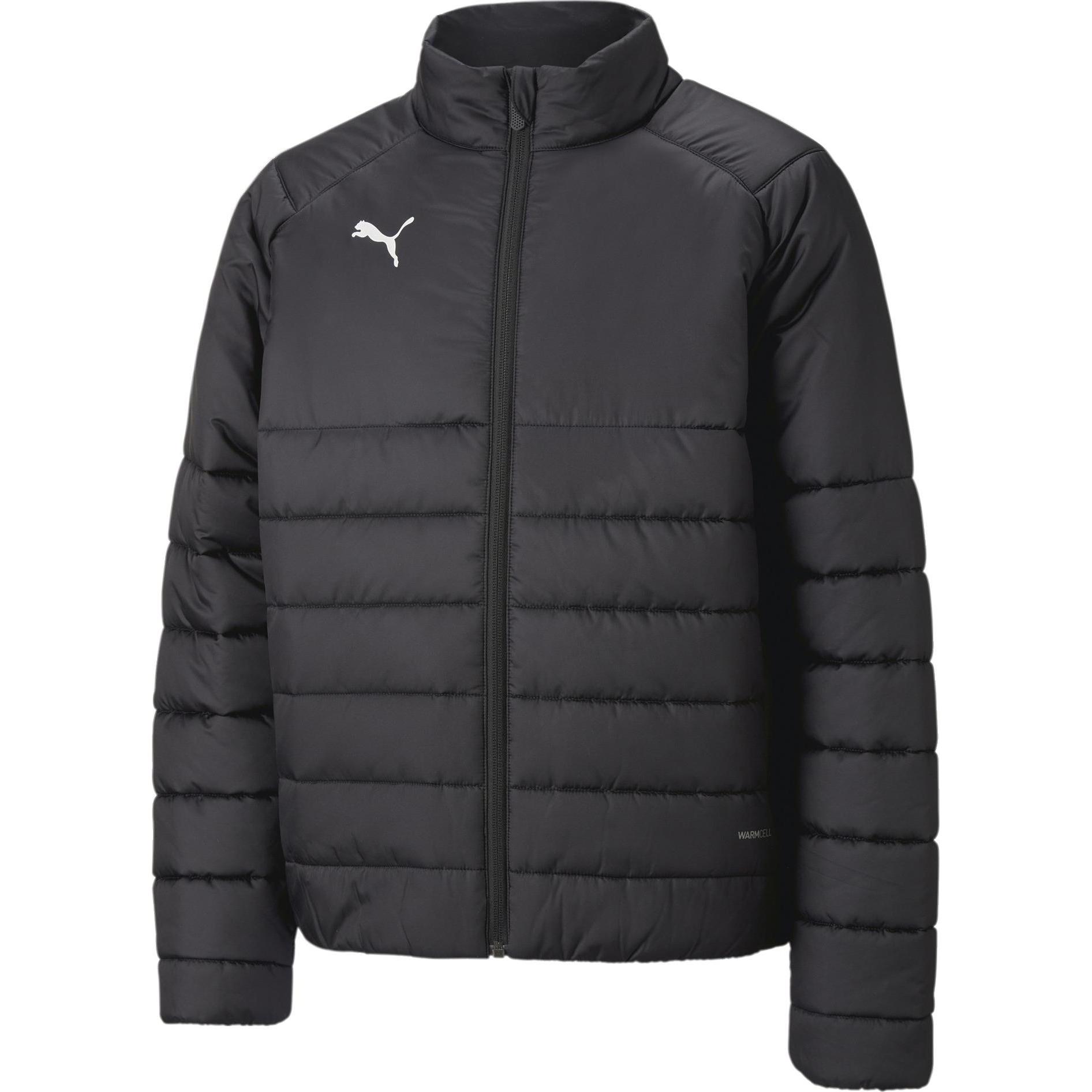 Puma, Jungen, Laufjacke, teamLIGA Padded Jacket Jr Zip (128), Schwarz, 128