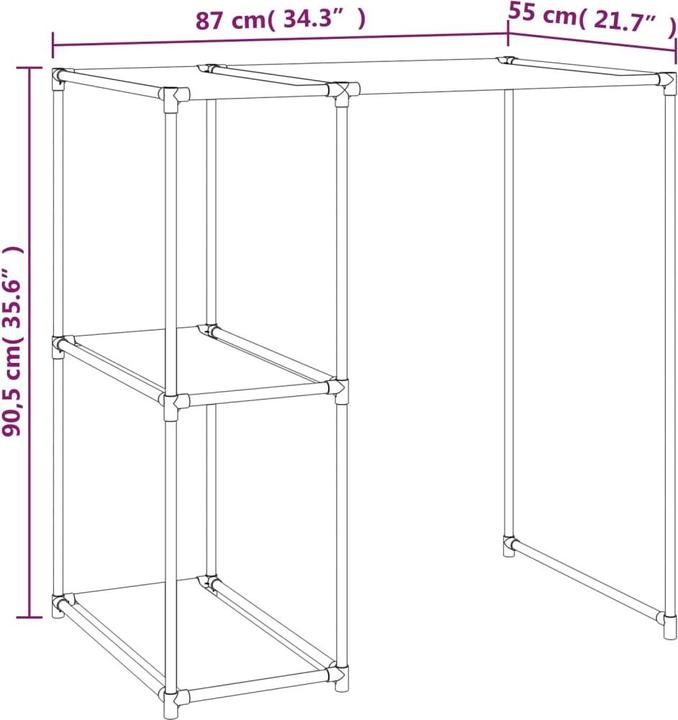 Produktbild vidaXL Waschmaschinenregal