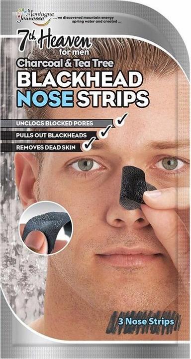 Actual product image 7th Heaven Montagne Jeunesse Charcoal Volcanic Ash Unclog Pore Strips 3 Units (Blackhead remover)