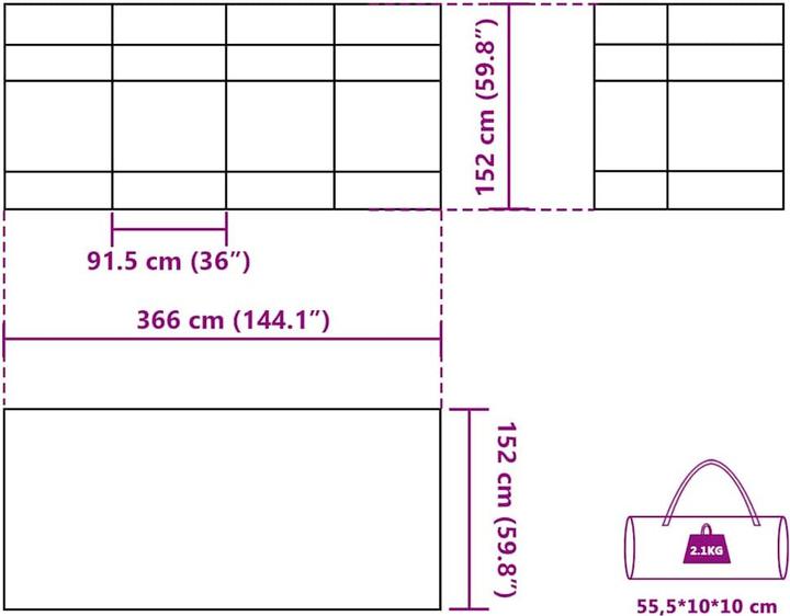Actual product image vidaXL Camping Windschutz