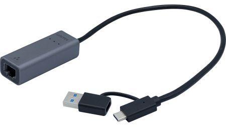 Générique Usb-Cgigabit Ethernet Converter + USB Type-A Plug Adapter (USB-C)
