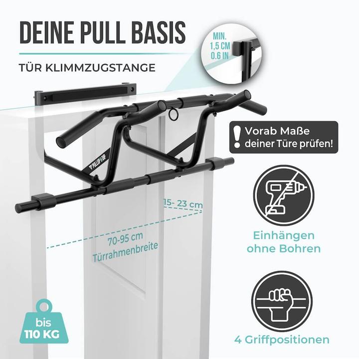 Produktbild Pullup & Dip Tür Klimmzugstange + Dip Stange Bundle