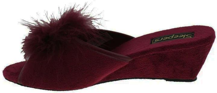 Actual product image Universal Textiles Anne slippers slippers with gemstone fluffy bobble and heel (41)