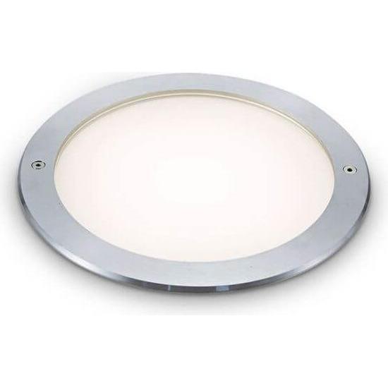 Ideal lux, Gartenbeleuchtung, TAURUS LED Einbauleuchte 6W Stahlfarben IP67 warmweiss 325637 (620 lm, IP67)