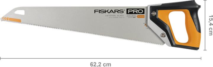 Produktbild Fiskars Pro Handsäge für Holz, Laminat und PVC, Sägeblattlänge: 50 cm, 9 TPI, Schwarz/Orange, PowerT