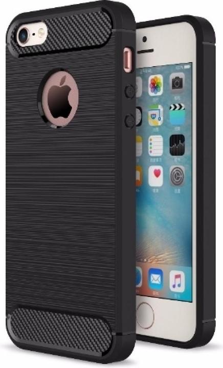Immagine prodotto Screenguard Apple iPhone 5/5S/SE Custodia Carbon Brushed Soft TPU (Apple iPhone 5)