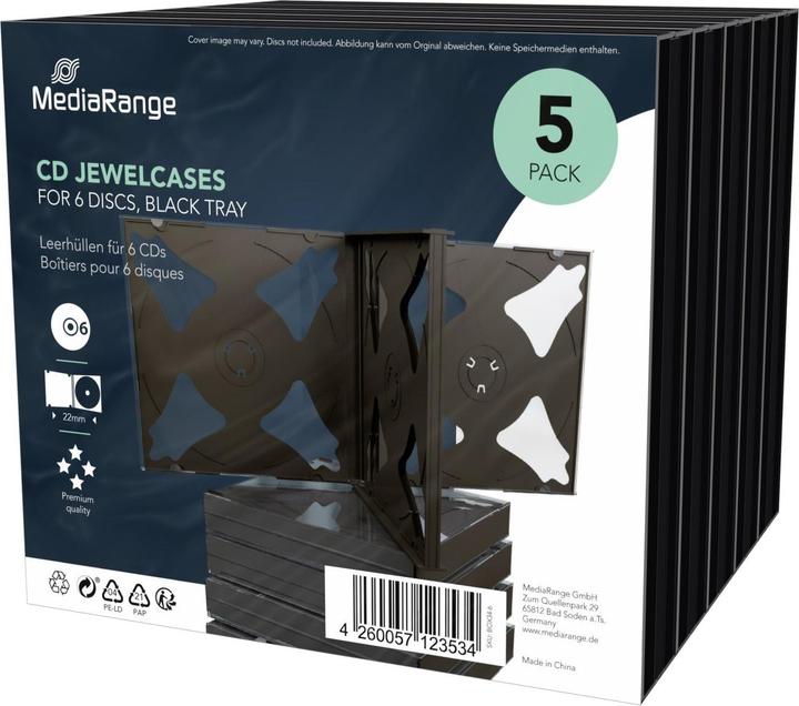 Productafbeelding MediaRange Leeg CD-hoesje voor 6 schijfjes