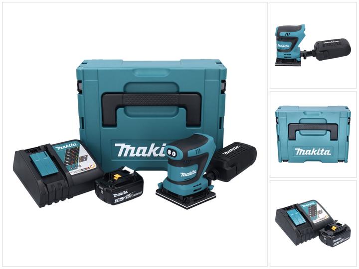 Produktbild Makita DBO 481 RF1J Akku Schwingschleifer 18 V 112 x 102 mm + 1x Akku 3,0 Ah + Ladegerät + Makpac (Exzenterschleifer)