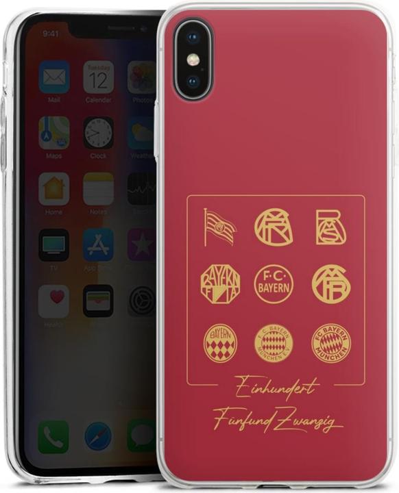 Produktbild DeinDesign Slim Case für Apple iPhone Xs Max Silikon Hülle Ultra Dünn Handyhülle FCB 125 Jahre FC Bayern (Apple iPhone XS Max)