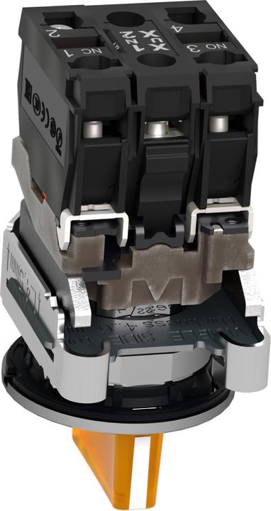 Actual product image Schneider Electric Illuminated selector switch complete XB4F 30mm1S+1OE XB4FK135B5