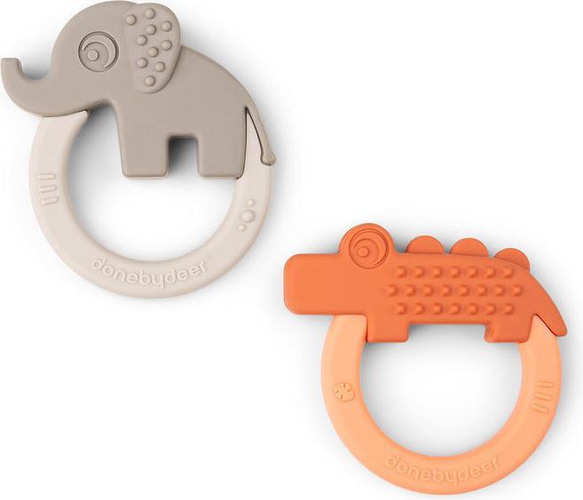 Done by Deer Beissring 2er-Pack Deer friends Papaya Sand (0 Monate)