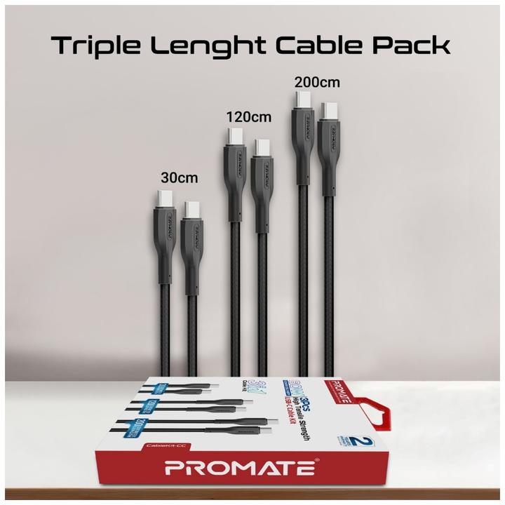 Immagine prodotto ProMate Set di cavi USB-C CableKit-CC (0.30 m, USB 2.0, 60 W)