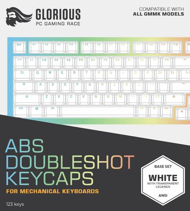 Actual product image Glorious GMMK ABS Doubleshot V2 USA Base Kit