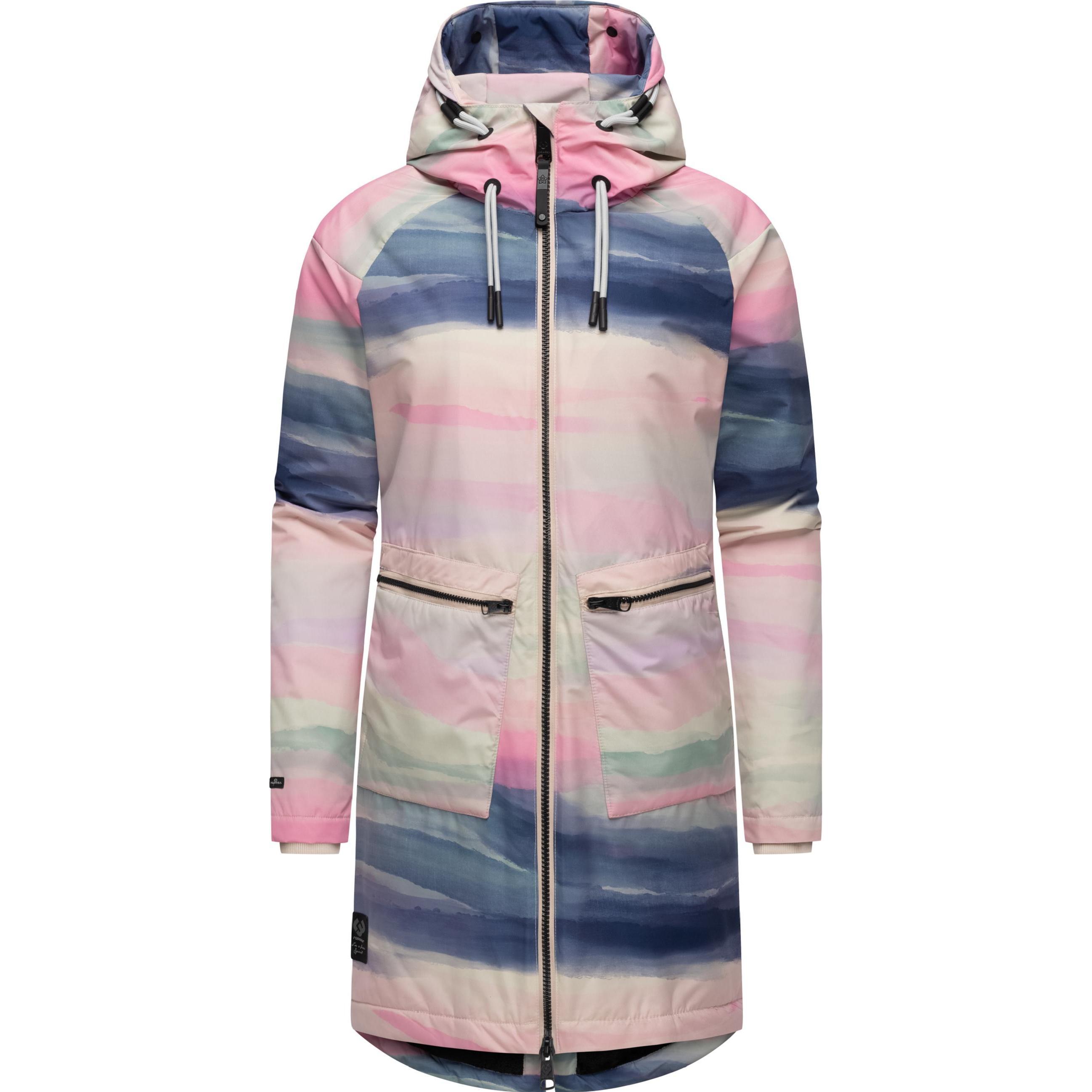 Ragwear, Damen, Jacke, Holstic Print (XXL), Grau, XXL