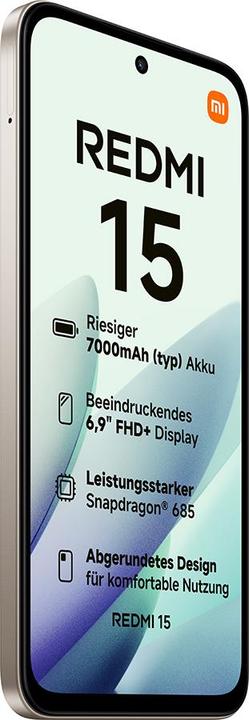 Actual product image Xiaomi Redmi 15 4G (256 GB, Titan Gray, 6.90", Hybrid Dual SIM, 4G)