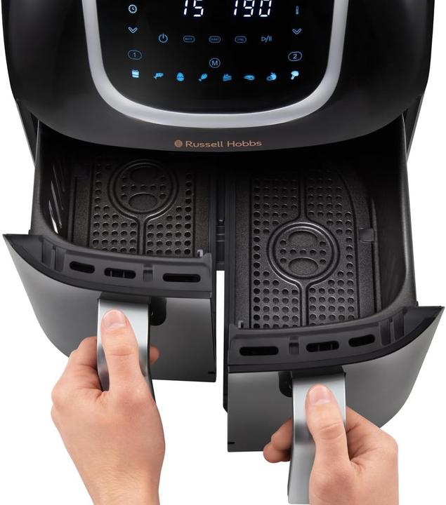 Produktbild Russell Hobbs Luftfritteuse mit zwei getrennten Körben, 8 Programmen, Touchscreen und Spülmaschinenfest