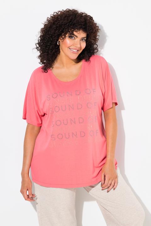 Produktbild Ulla Popken T-Shirt, Schriftmotiv, oversized, Rundhals, Halbarm (54)