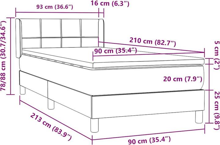 Image du produit vidaXL District de Huangyan (90 x 210 cm)