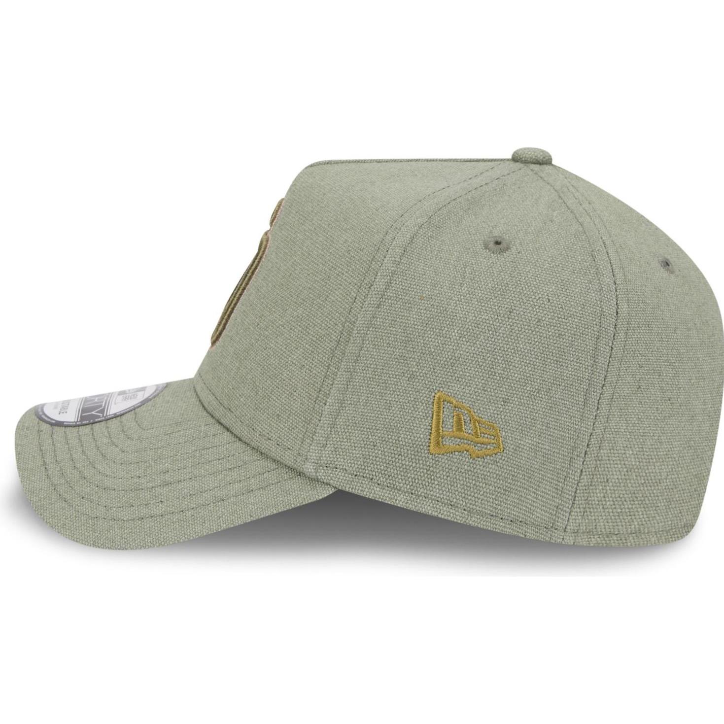 Thumbnail - New Era, Herren, Cap, A-Frame Trucker Leinen Cap - San Diego Padres oliv, Grün, (One Size)