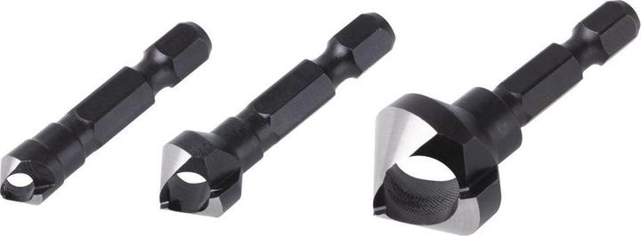 wolfcraft 1 Cross countersink set WS 3-piece, ø8,12,16