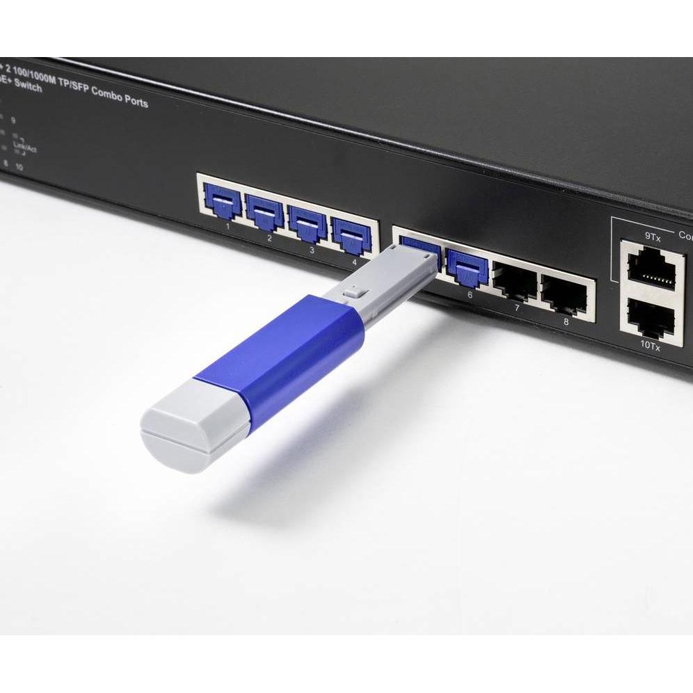 Thumbnail - Renkforce RF LAN RJ45 Port Schloss 12er Set, Notebook Security, Blau