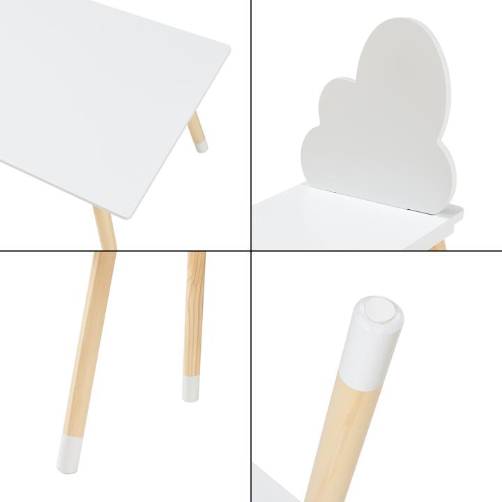 Produktbild En.Casa Kindersitzgruppe Hovle mit Wolken-Design Weiss (Kindersitzgruppe)