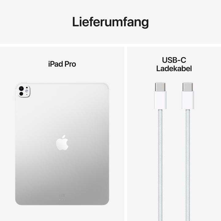 Image du produit Apple iPad Pro 13 2025 (M5) (WLAN uniquement, 13", 1000 Go, Silver)