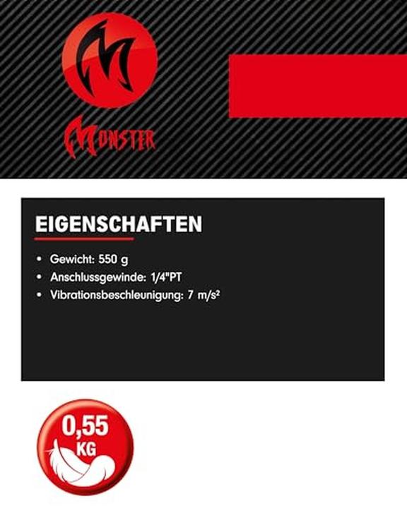 Immagine prodotto KS Tools 3/8 MONSTER Xtremelight mini avvitatore ad aria compressa con bilanciere reversibile, 108Nm