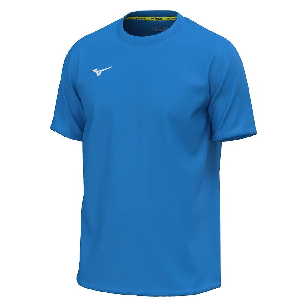 Mizuno, Herren, Sportshirt, Training Tee M (M), Blau, M