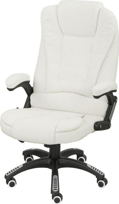 Produktbild Swisshandel24 Ergonomischer Schreibtischstuhl mit Massagefunktion, 68 x 72 x 110–120 cm, Cremeweiss (46 - 56 cm)