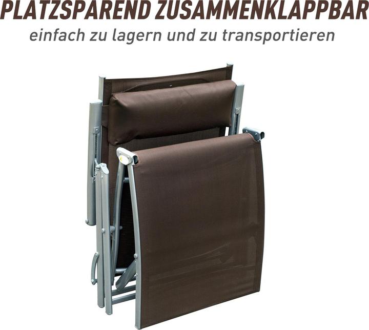 Image du produit Outsunny Chaise longue de jardin avec coussin (180 cm)