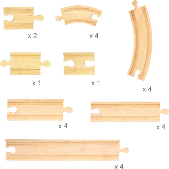 Actual product image Bigjigs Wooden extension kit rails and curves