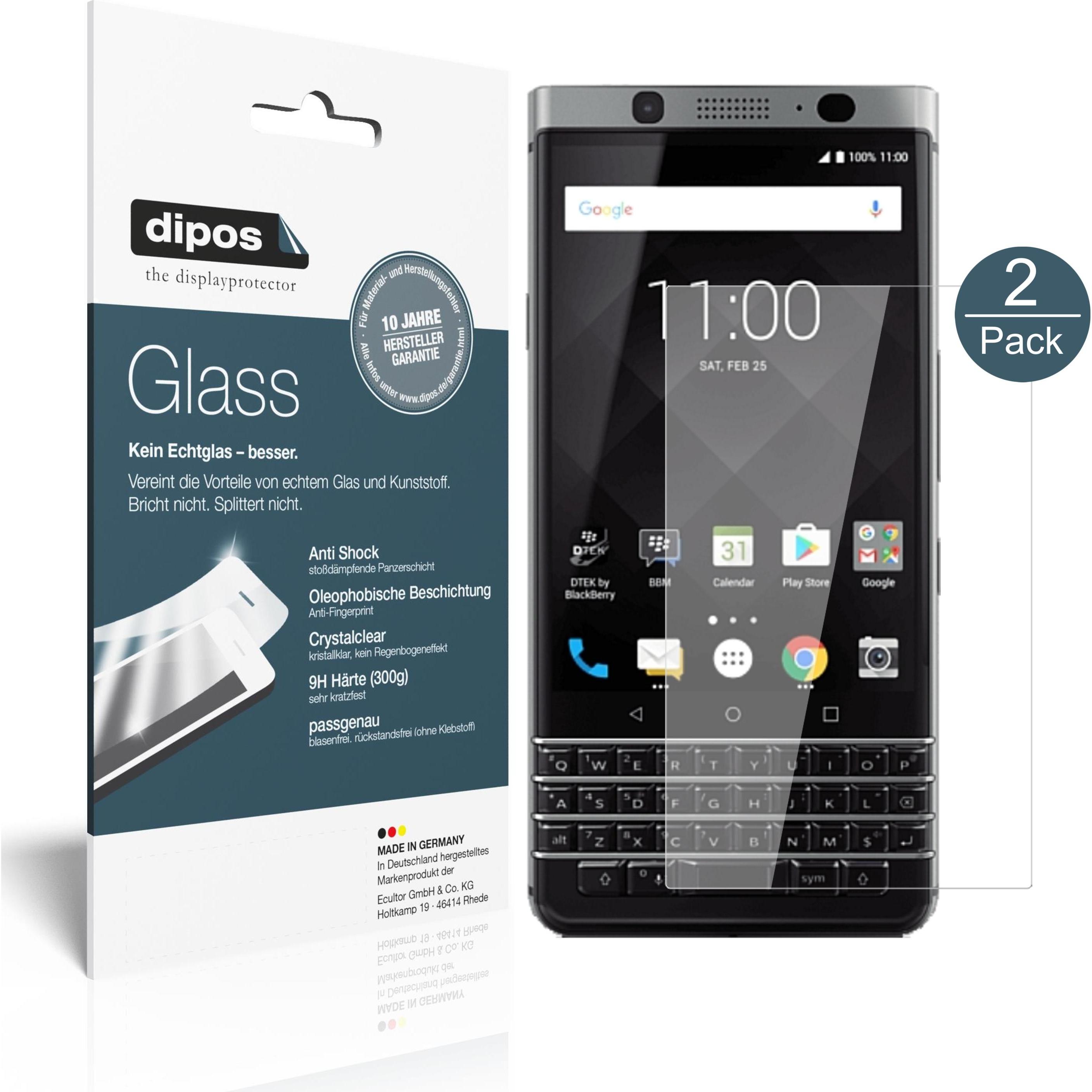 Dipos Displayschutz Anti-Shock (2 Stück, Blackberry KEYone), Smartphone Schutzfolie, Transparent