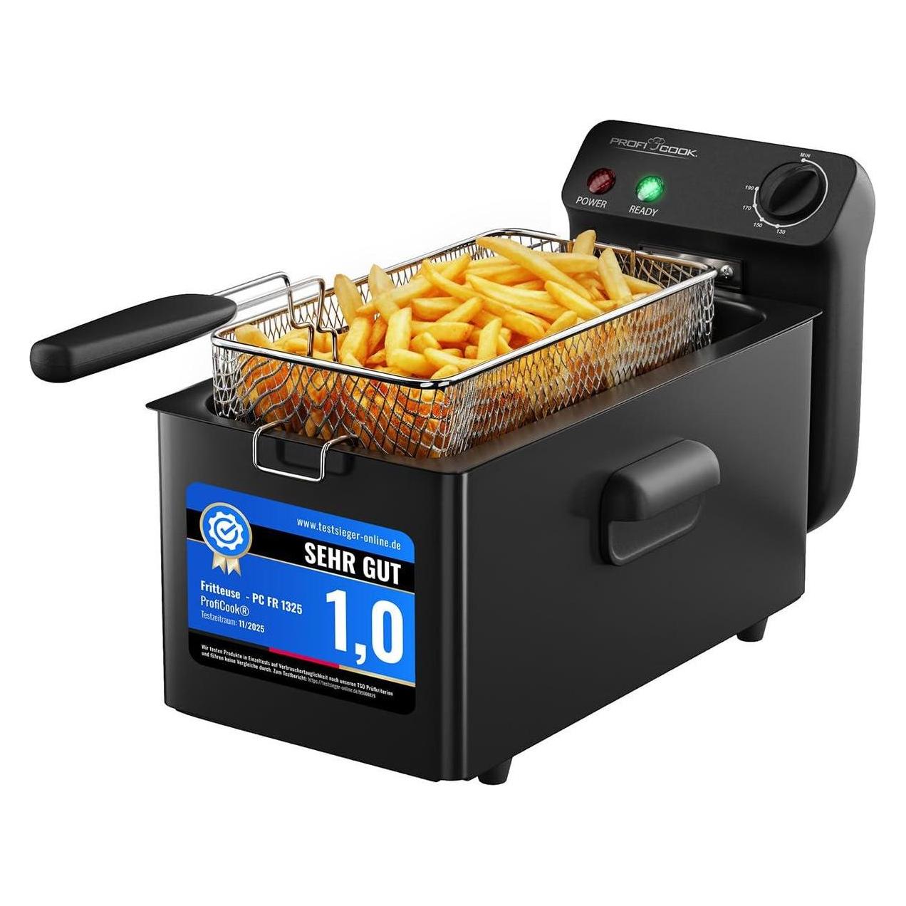 BlockX Friteuse PC FR 1325 mit Kaltzone & Spritzschutz (501325)