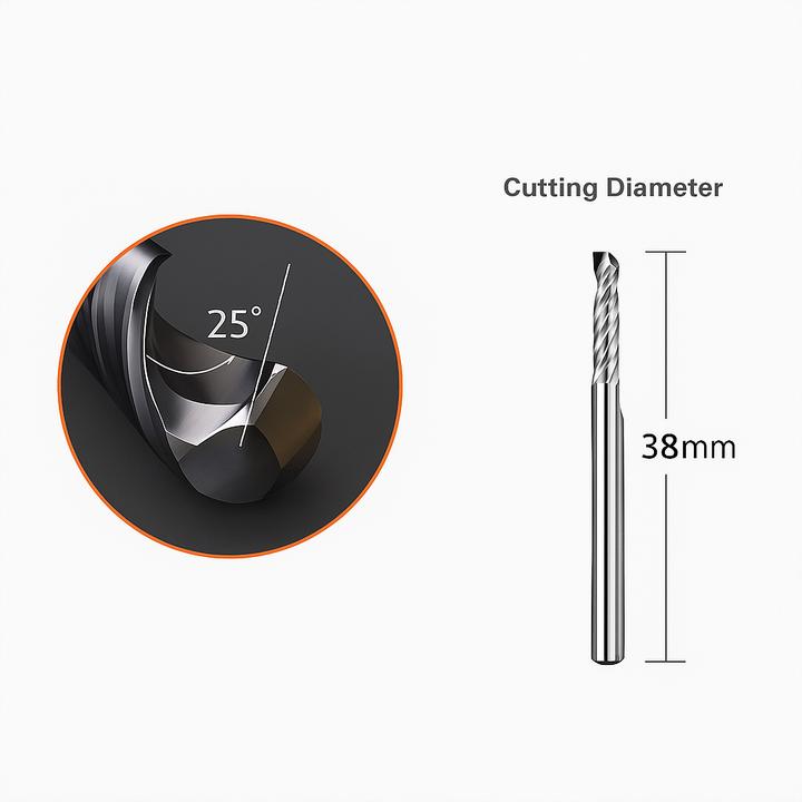 Produktbild Makera - Spiral 'O' Single Flute Bit for Metal - 1/8″ Shank