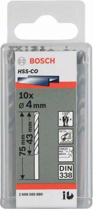 Actual product image Bosch Professional Zubehör Metal drill bits HSS-Co, DIN 338. For rotary drills/drivers (3.4 mm)