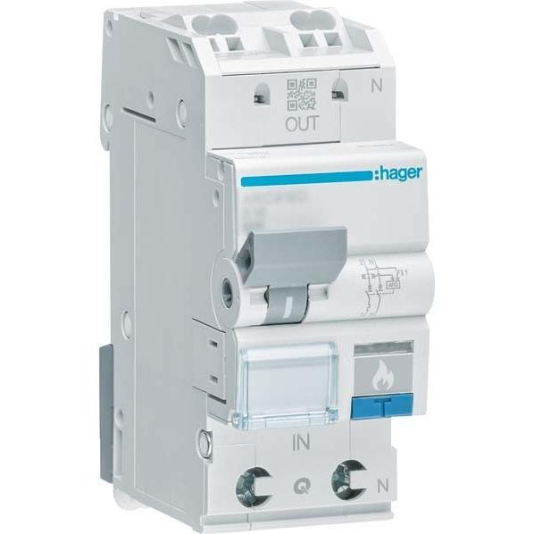Hager, Schutzschalter, FehlerlichtbogenSchutzeinrichtung AFDD LSSchalter PN 6kA C6A 2M