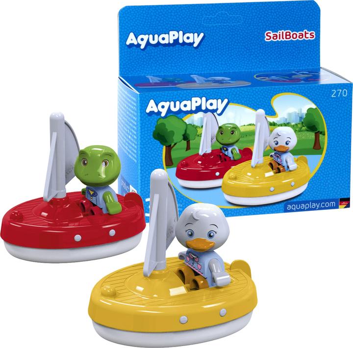 Produktbild Aquaplay 2 Zeilboten und 2 Figuren